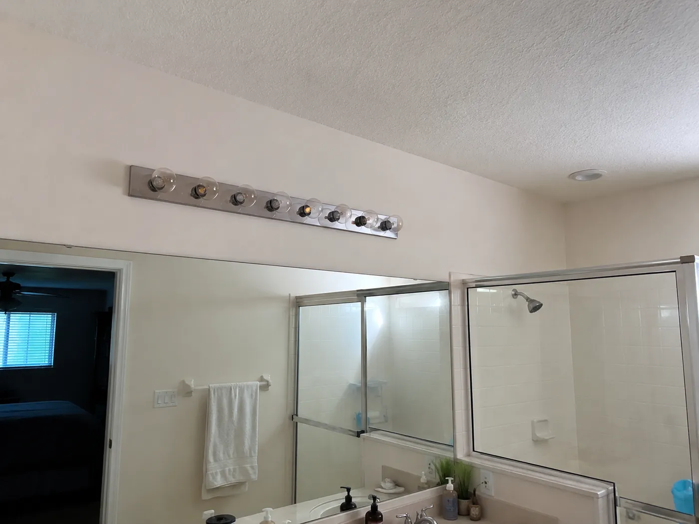 Bathroom Lighting, before the remodel