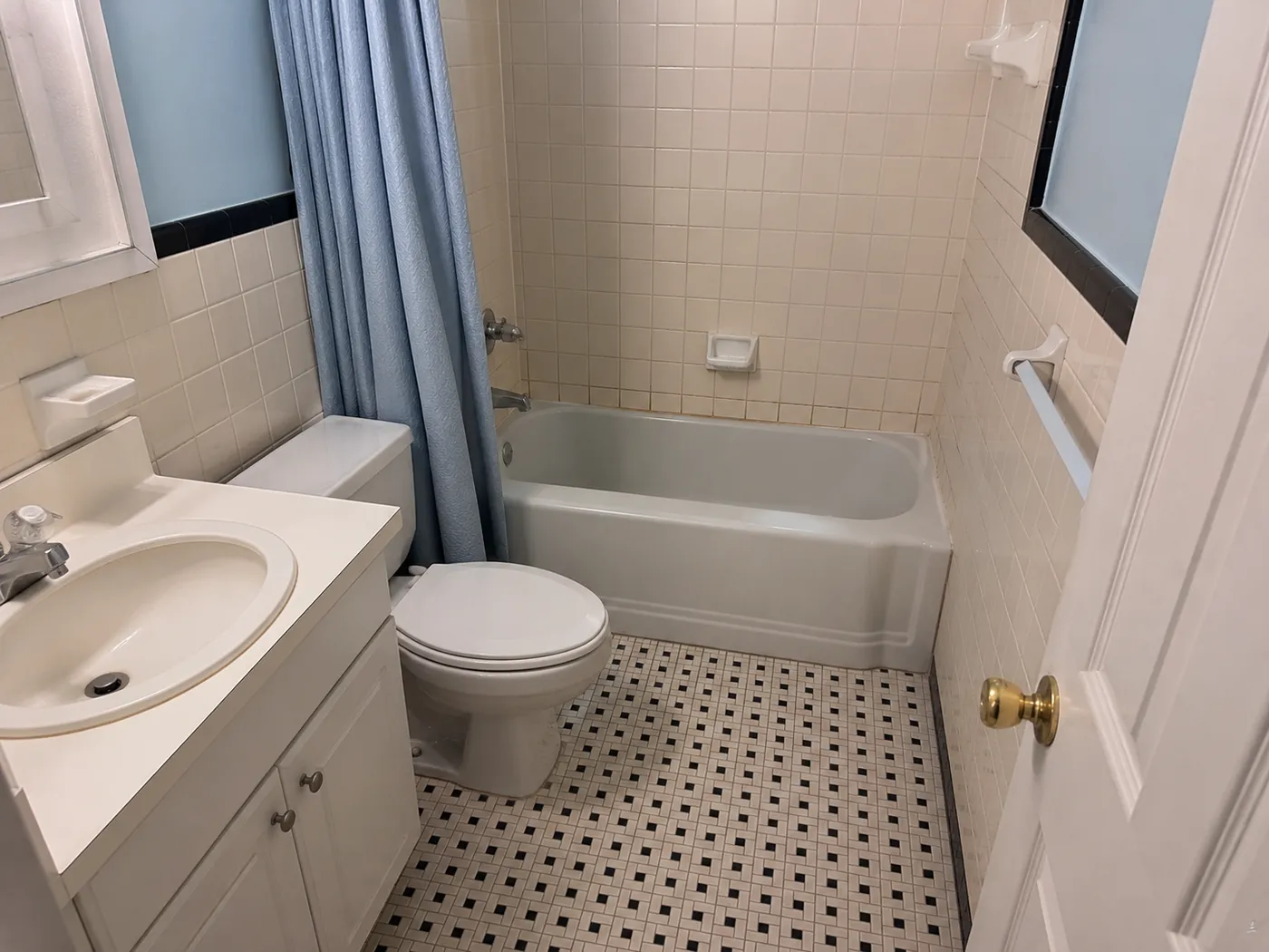 Bathroom Tile Work, before the remodel
