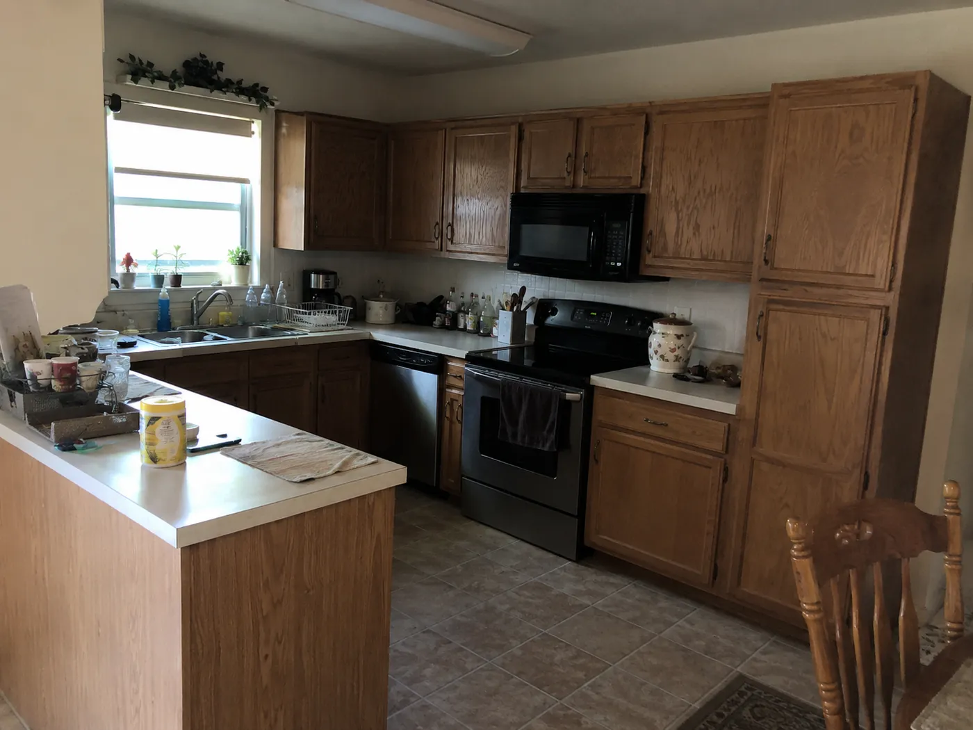 Kitchen Cabinets, before the remodel